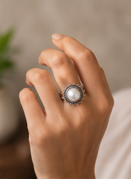 Classic Aura Pearl Ring