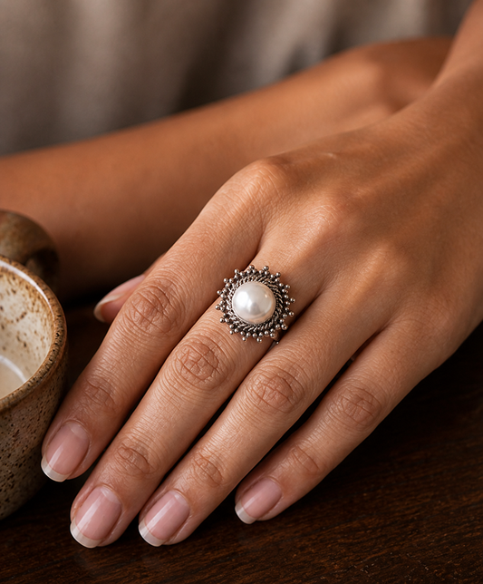 Classic Aura Pearl Ring